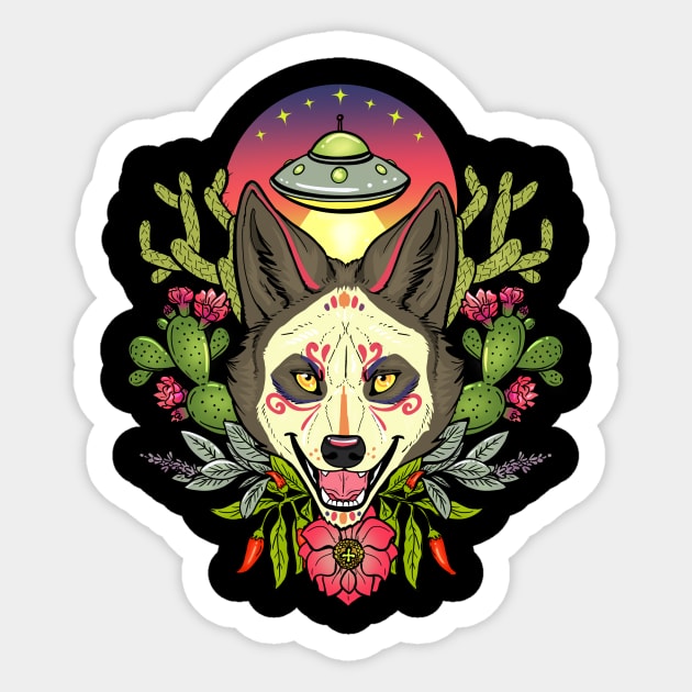 Road to Roswell - The Magician Sticker by ZackLoupArt